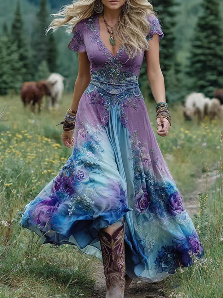 Anna | Robe maxi femme colorée, élégante et à la mode