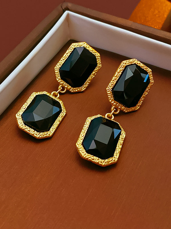 Boucles d'oreilles pendantes géométriques