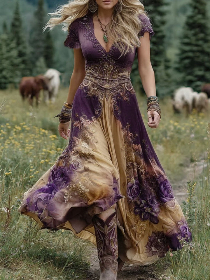 Anna | Robe maxi femme colorée, élégante et à la mode