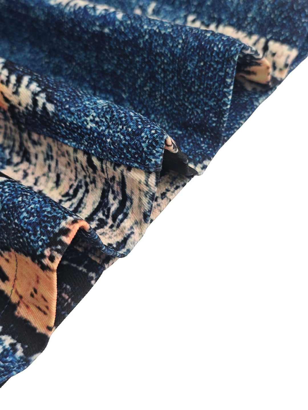Pantalon ajouré boutonné à fermeture éclair, à empiècements, à poches, à imprimé léopard, à jambes larges, taille haute