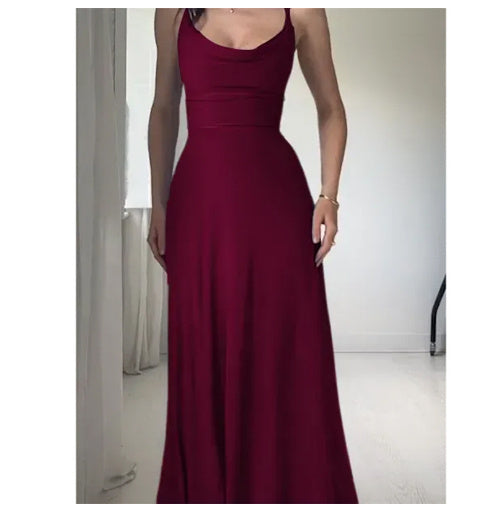 Loida - Robe midi bleue sans manches