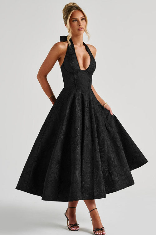 Lena | Robe élégante en A pour femme invitée de mariage