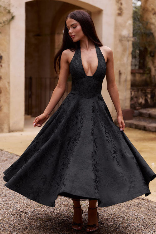 Lena | Robe élégante en A pour femme invitée de mariage