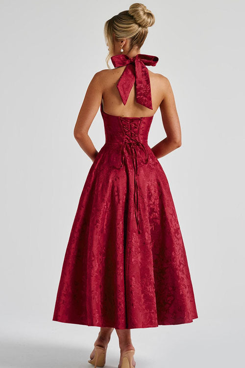 Lena | Robe élégante en A pour femme invitée de mariage