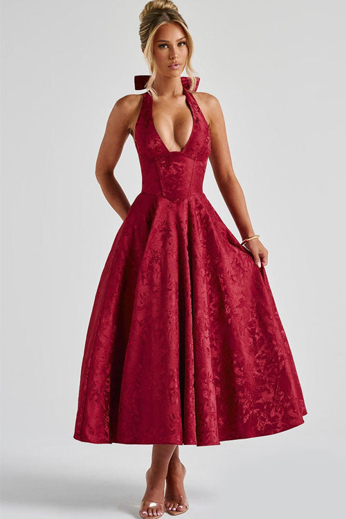 Lena | Robe élégante en A pour femme invitée de mariage