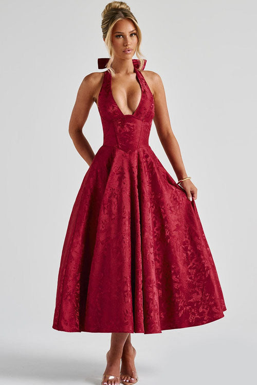Lena | Robe élégante en A pour femme invitée de mariage