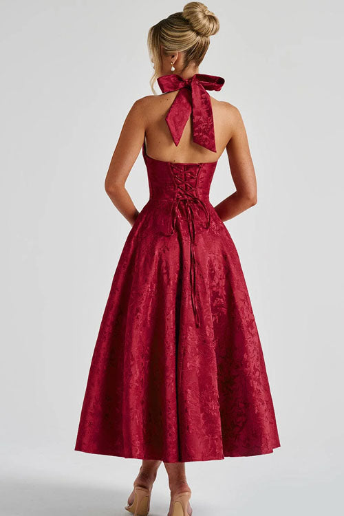 Lena | Robe élégante en A pour femme invitée de mariage