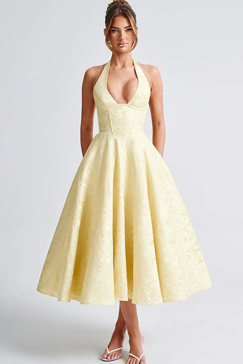 Lena | Robe élégante en A pour femme invitée de mariage