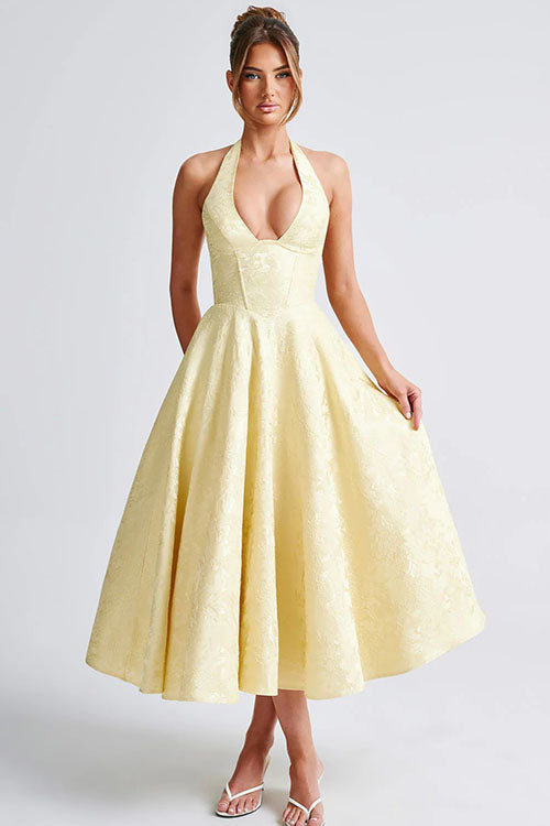 Lena | Robe élégante en A pour femme invitée de mariage