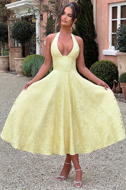 Lena | Robe élégante en A pour femme invitée de mariage