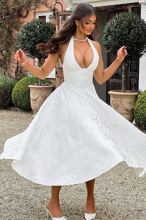 Lena | Robe élégante en A pour femme invitée de mariage