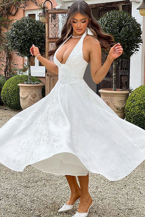 Lena | Robe élégante en A pour femme invitée de mariage
