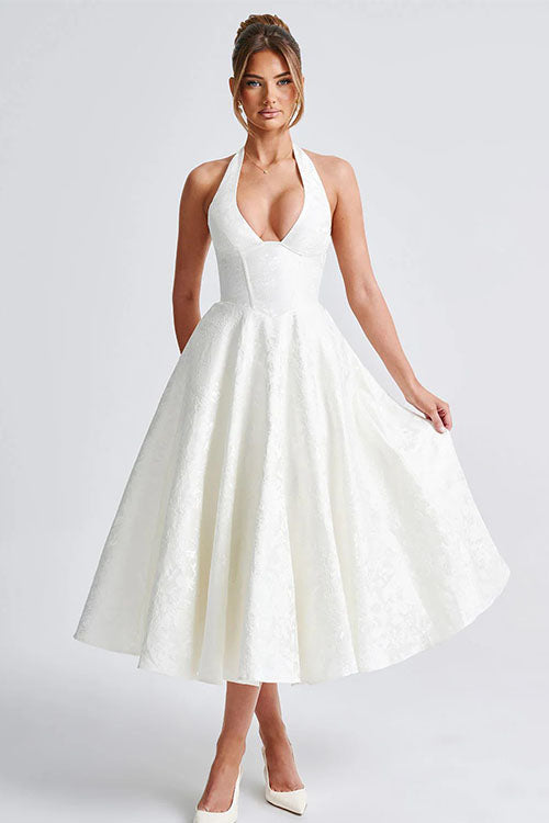 Lena | Robe élégante en A pour femme invitée de mariage