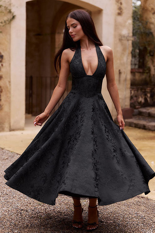 Lena | Robe élégante en A pour femme invitée de mariage