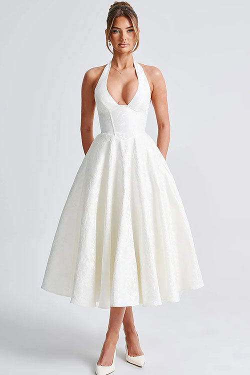 Lena | Robe élégante en A pour femme invitée de mariage