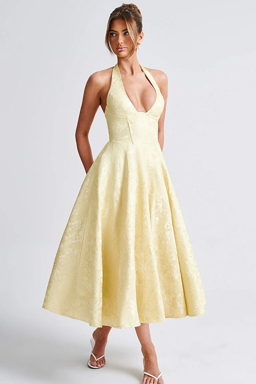 Lena | Robe élégante en A pour femme invitée de mariage