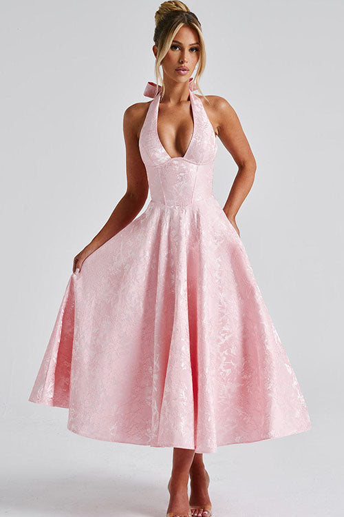 Lena | Robe élégante en A pour femme invitée de mariage
