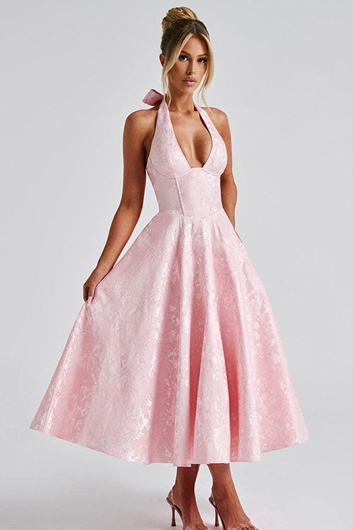 Lena | Robe élégante en A pour femme invitée de mariage