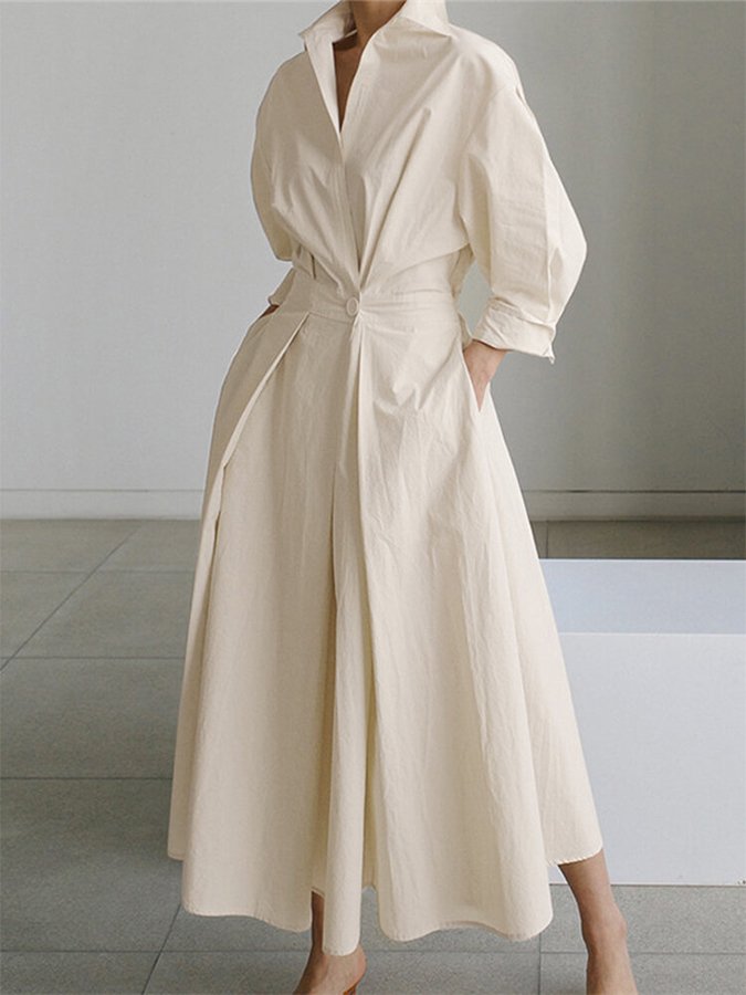 Henley | Robe Maxi Drapée