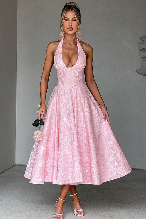 Lena | Robe élégante en A pour femme invitée de mariage