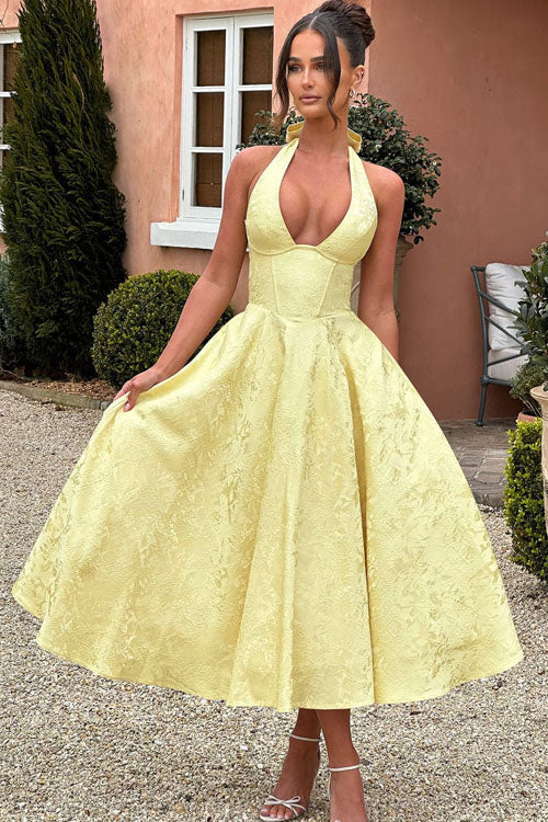 Lena | Robe élégante en A pour femme invitée de mariage