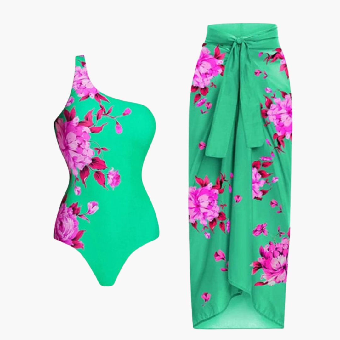 Maillot de bain avec surjupe - Maillot une pièce pour femmes avec jupe de plage