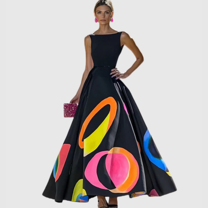 Anya - Robe Maxi Cut-Out Colorée au Style Bodycon
