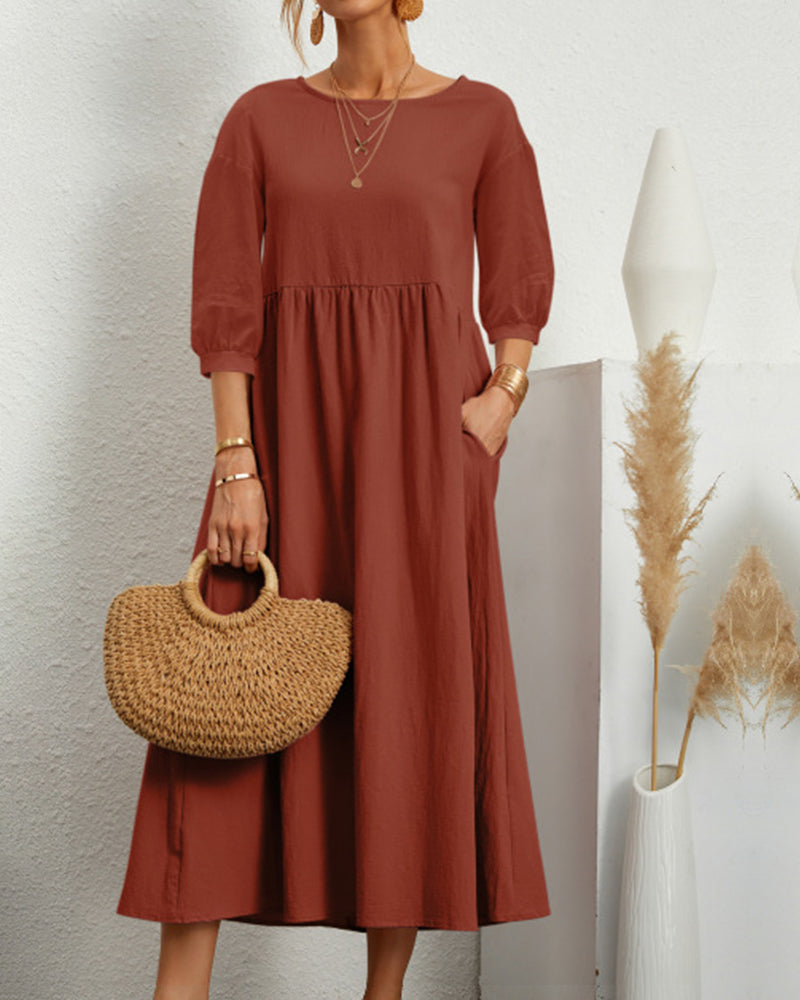 Robe maxi unie pour femmes