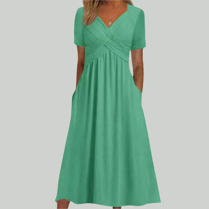 VIOLA - ROBE MIDI AVEC ENCOLURE CROISÉE