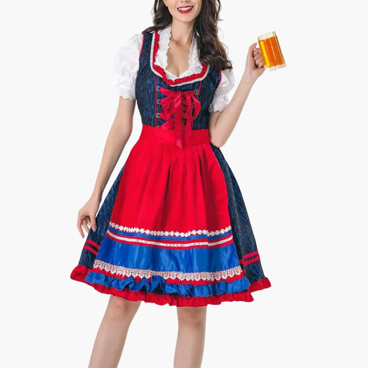 Robe Dirndl colorée pour femmes - Oktoberfest 2025