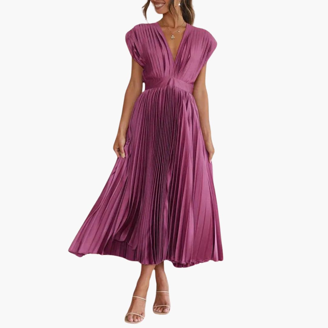 Robe midi élégante avec décolleté en V - Mode de soirée pour femmes Farfetch