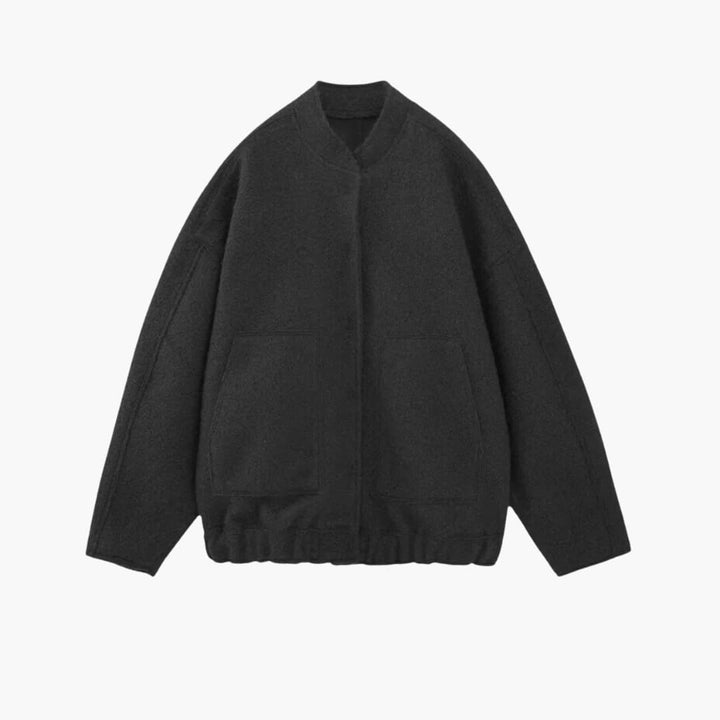 Veste oversized pour femmes avec design à l'avant ouvert et poches plaquées