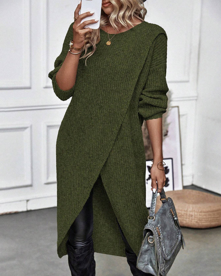 Elin | Robe en tricot élégante pour femmes, longue et confortable à porter