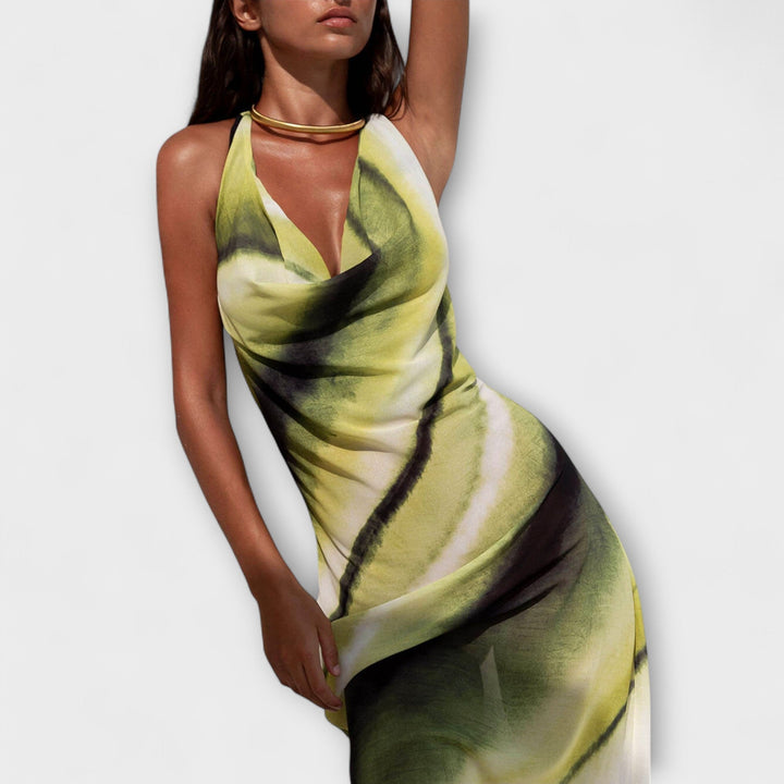 Robe maxi classique avec dégradé Tie-Dye