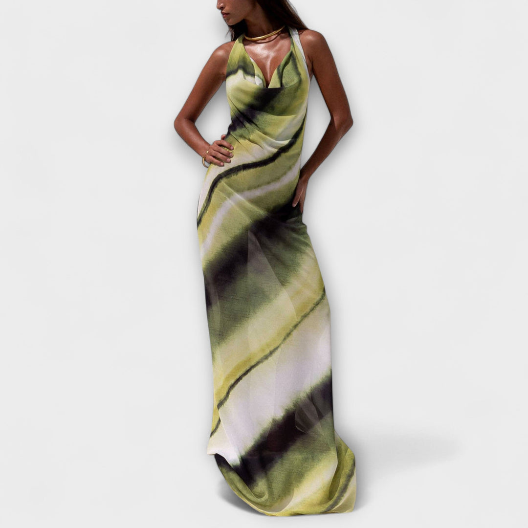 Robe maxi classique avec dégradé Tie-Dye