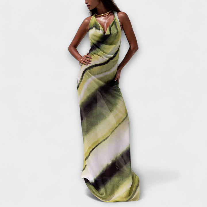 Robe maxi classique avec dégradé Tie-Dye