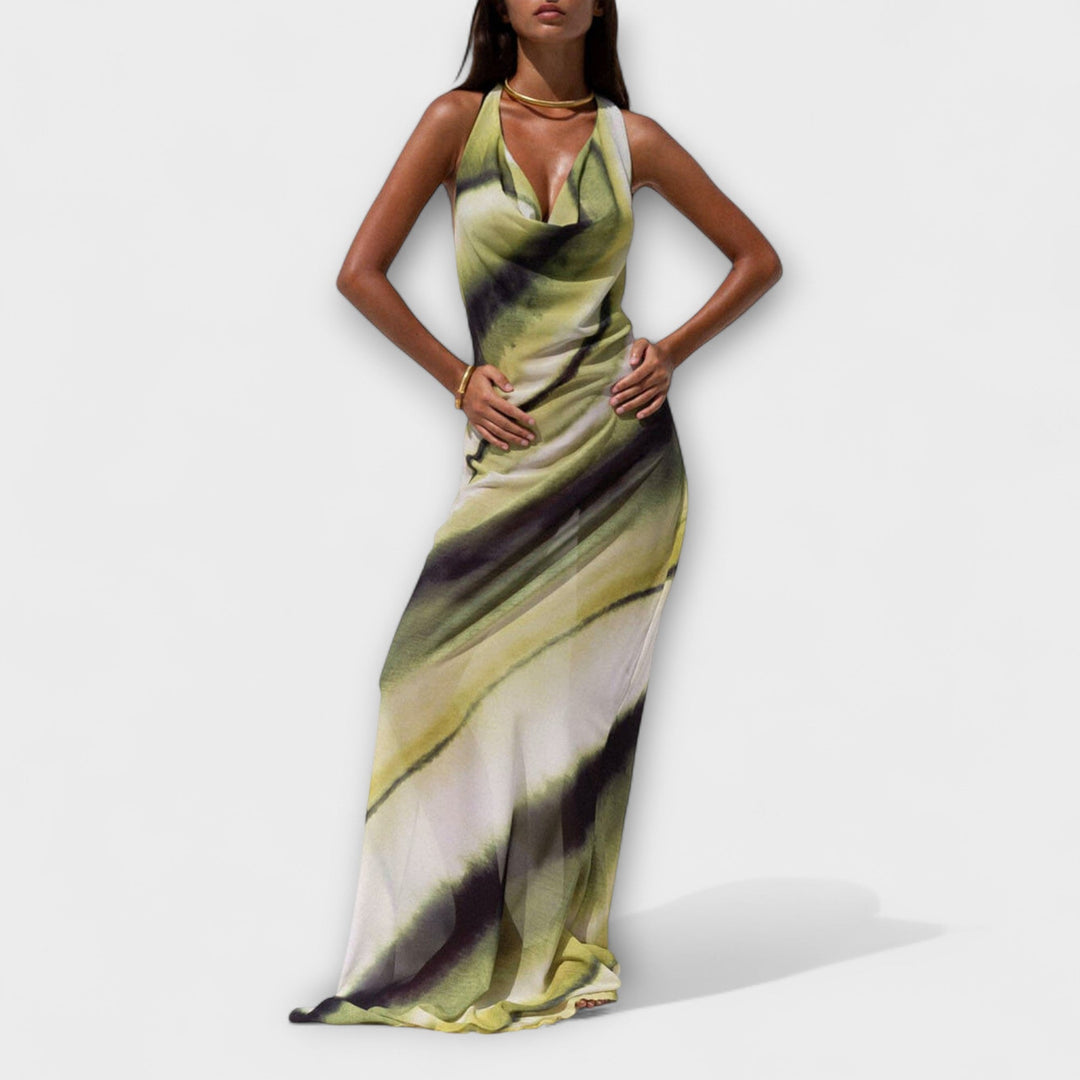 Robe maxi classique avec dégradé Tie-Dye