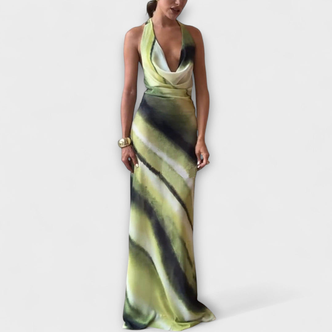 Robe maxi classique avec dégradé Tie-Dye