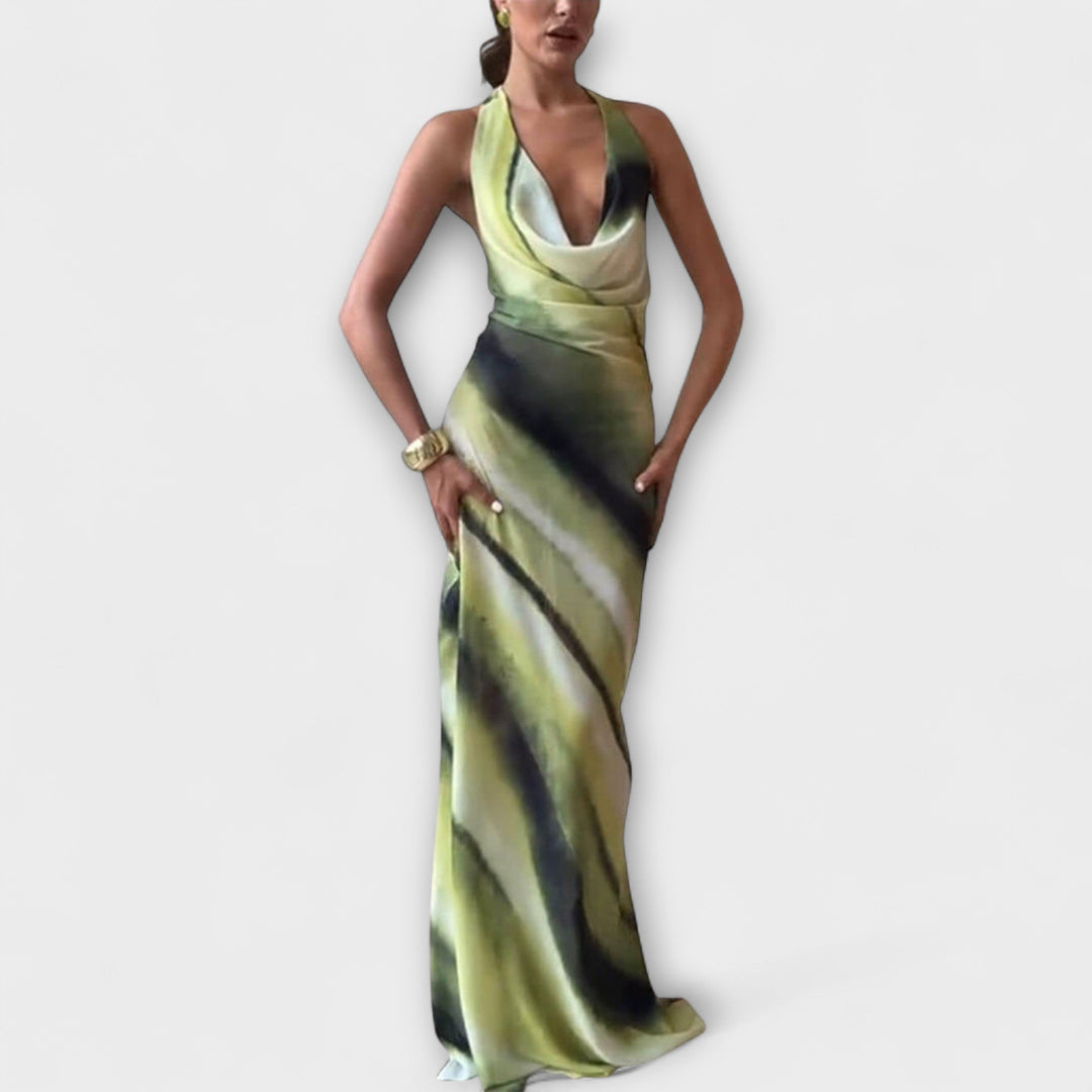 Robe maxi classique avec dégradé Tie-Dye