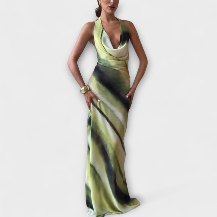 Robe maxi classique avec dégradé Tie-Dye