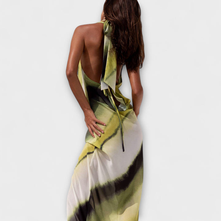 Robe maxi classique avec dégradé Tie-Dye