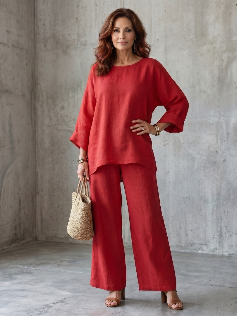 Prue | Tunika oversize avec ensemble de pantalons larges