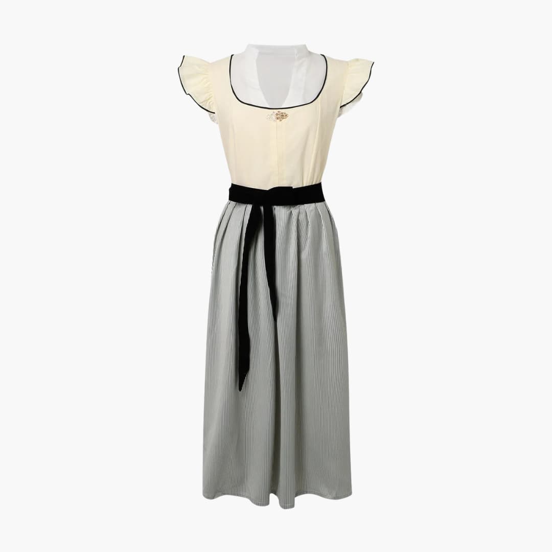 Robe Dirndl à décolleté en cœur pour femmes - Oktoberfest 2025