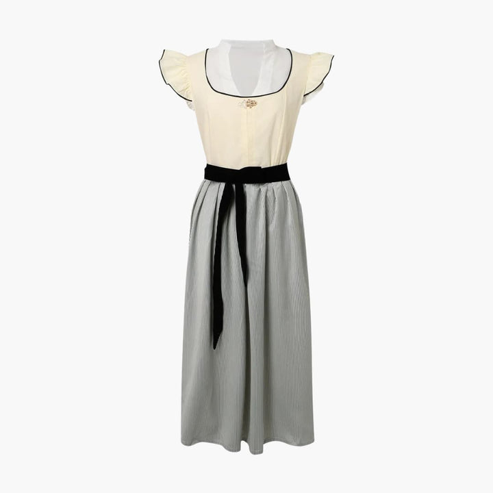 Robe Dirndl à décolleté en cœur pour femmes - Oktoberfest 2025