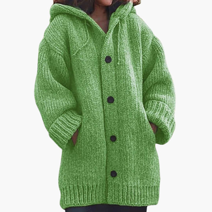Cardigan long à capuche pour femmes