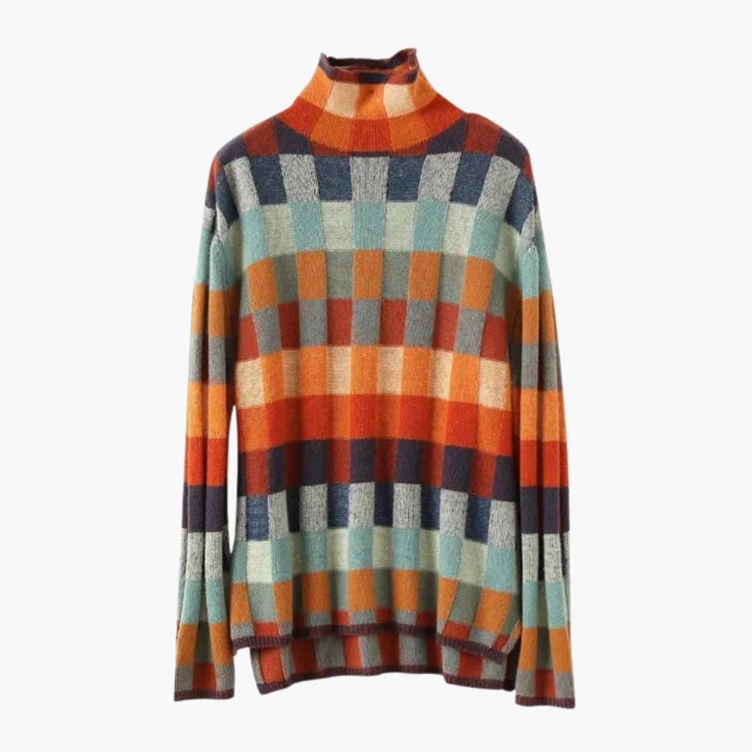 Pull en maille à col roulé pour femmes