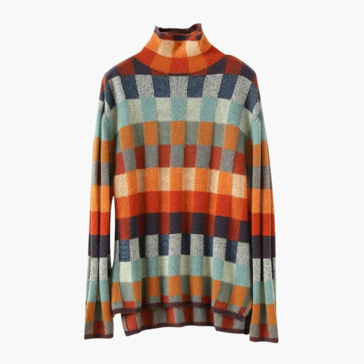 Pull en maille à col roulé pour femmes