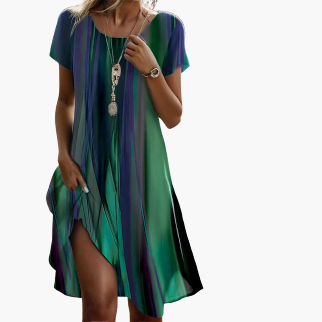 Robe midi boho à motif floral - pour femmes en style d'été
