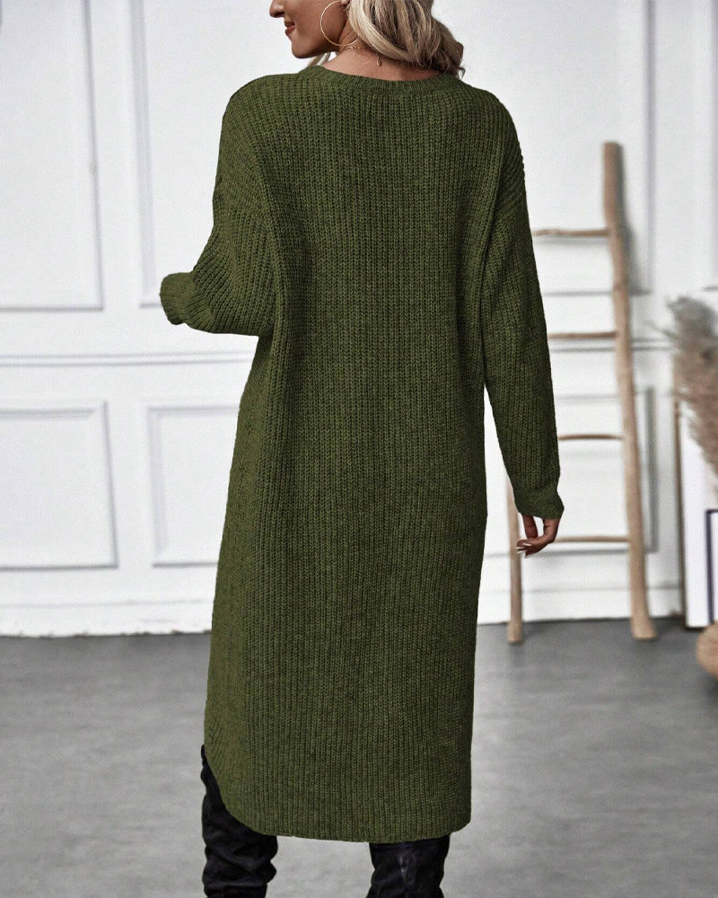 Elin | Robe en tricot élégante pour femmes, longue et confortable à porter