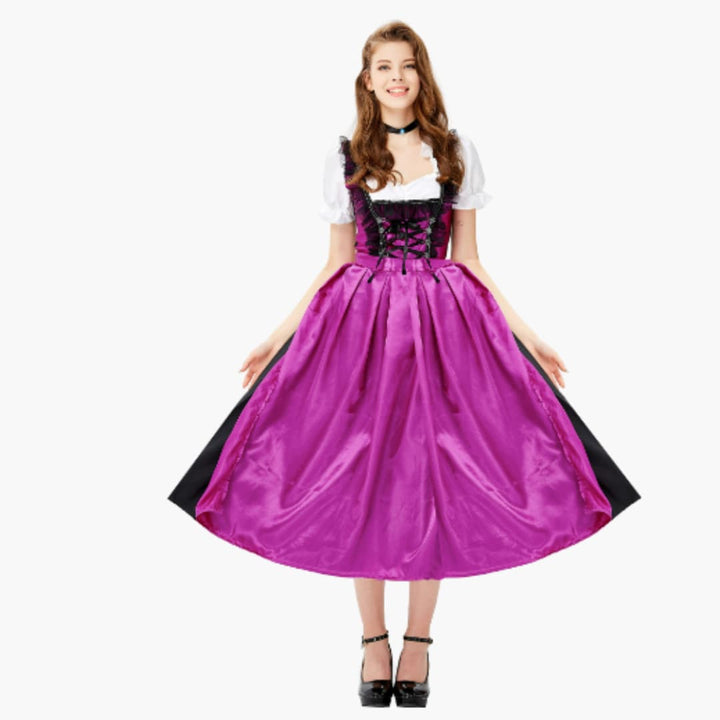 Robe dirndl brodée pour femmes - Oktoberfest 2025
